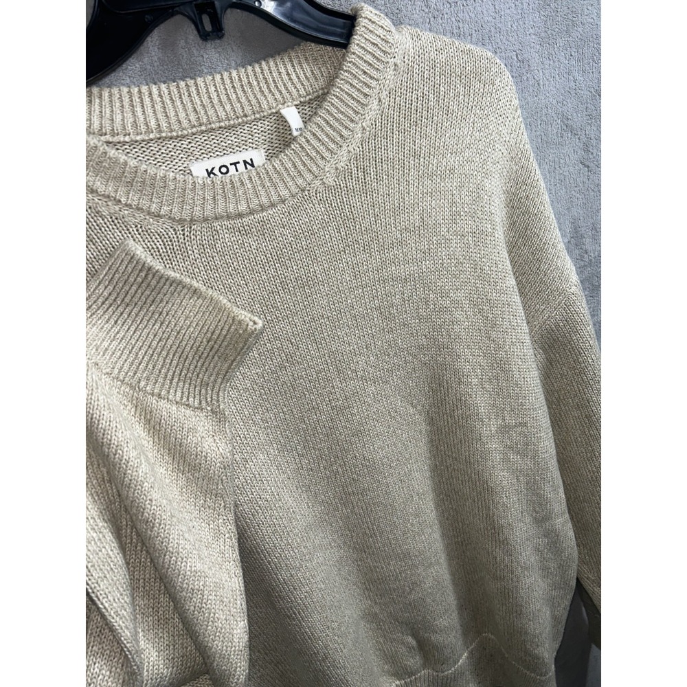 kOTN Hamatah Sweater mens US Size M Beige  Ivory  100% Egyptian Cotton Old Money